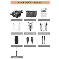 Full HD 1080P Camera Drone RC Airplanes Quadcopter Headless 2.4GHz FPV GPS positioning RC Drone With Extra Battery
