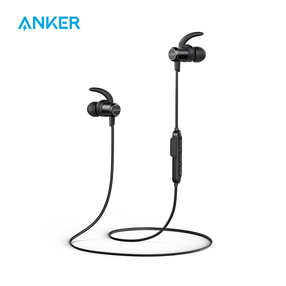 Anker SoundBuds Slim Wireless Headphones Lightweight Bluetooth 5.0 Earbuds IPX7 Water Resistant Sport Headset with Mic