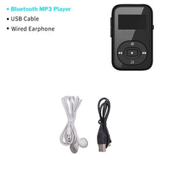 Deelife Sport Bluetooth MP3 Player Digital 8GB Clip Mini with Screen Recorder FM Radio Pedometer Support TF Card MP3 Music Play