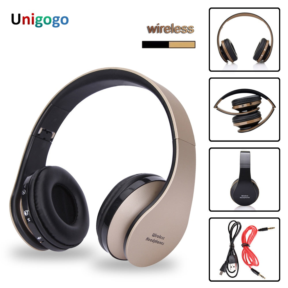 Wireless Headphones Bluetooth Music Headset Stereo foldable Sport Earphone with Microphone Gaming Cordless Auriculares Audifonos