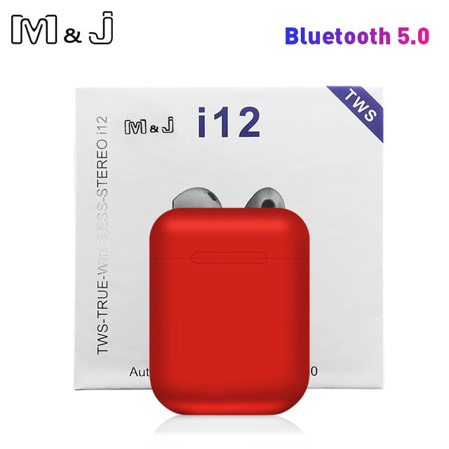 Original i12 TWS Wireless Bluetooth 5.0 Earphone Sports Sweatproof Headphone Touch Portable Earbuds for i10 i20 tws i30 i60 i80