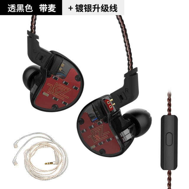 KZ ZS10 Earphones 4BA+1 DD Hybrid In Ear Headphone HIFI Bass Headset DJ Monitor Earphone Earbuds KZ ZS6 AS10 ZST ES4 ED16 BA10