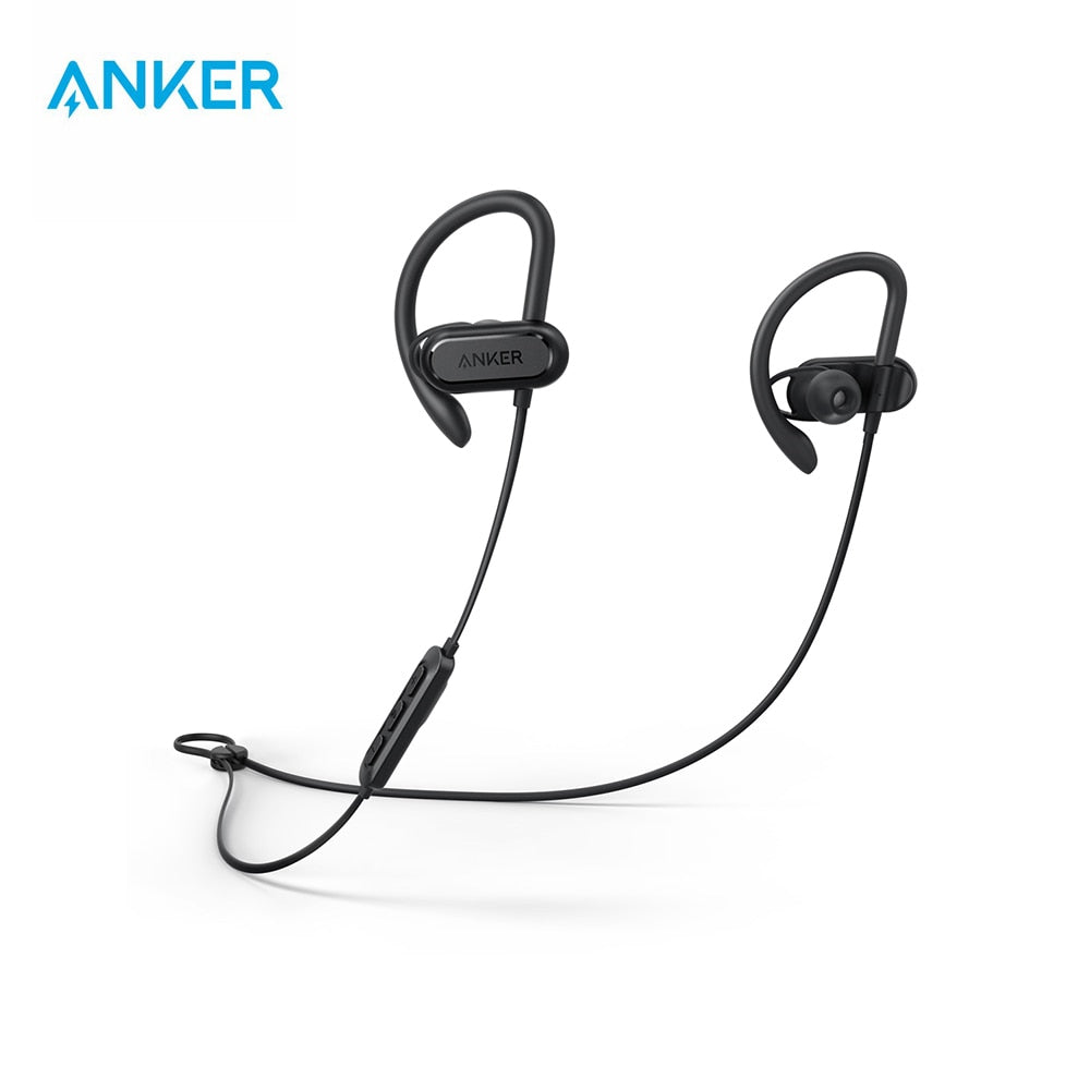 Anker Bluetooth Headphones Soundcore Spirit X Sports Earphones with Wireless Bluetooth 5.0 IPX7 SweatGuard Tech 12-h Battery Mic