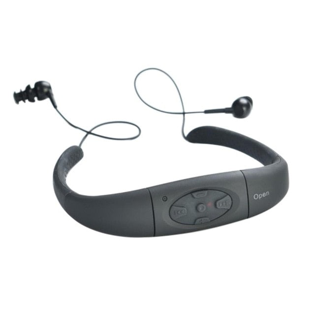 4GB 8GB MP3 Headphone Waterproof Swimming Sport MP3 Music Player Neckband Stereo Earphone Audio Headset with FM for Diving