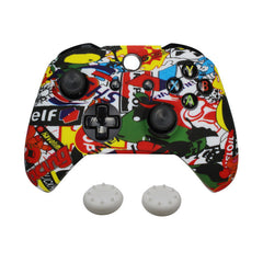 Silicone Case + Analog Sticks Grip For Xbox One S Controller Protective Skin Cover For Xbox One Slim Gamepad Camouflage