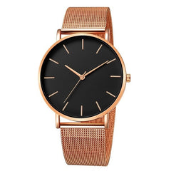 2019 New Arrival Women Watch Mesh Band Stainless Steel Analog Quartz Wristwatch Minimalist Lady Business Luxury Silver Watches