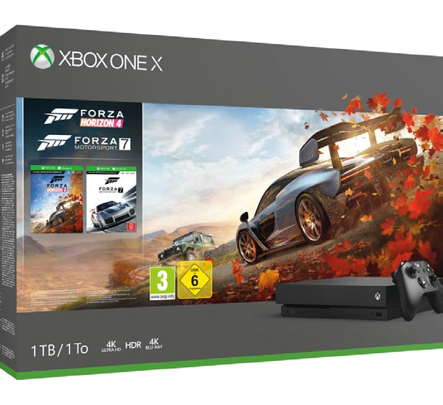 Microsoft Xbox One X 1TB + Forza Horizon 4 + Forza Motorsport 7, Xbox One X, Negro, 8192 MB, GDDR5, 12288 MB, Unidad de disco du