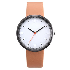 Women Watch Gray Contrast Leather Quartz Watch Women Men Watches Lovers Unisex Casual Ladies Wrist Watch Clock Relogio Feminino