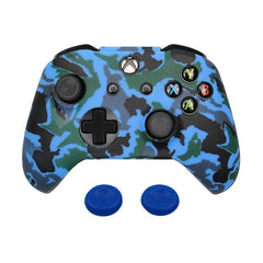 Silicone Case + Analog Sticks Grip For Xbox One S Controller Protective Skin Cover For Xbox One Slim Gamepad Camouflage