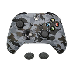 Silicone Case + Analog Sticks Grip For Xbox One S Controller Protective Skin Cover For Xbox One Slim Gamepad Camouflage