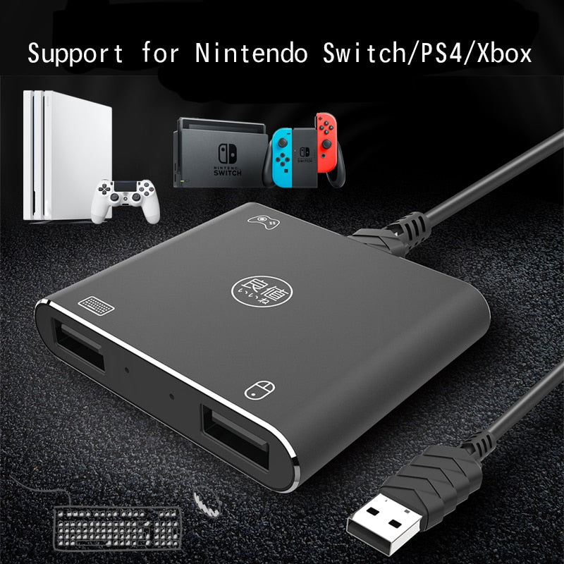 For Nintendos NS switch converter for Xbox One Wired Keyboard mouse Switch for PS4 Pro Keyboard converter Adapter Converter Hub