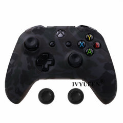 IVYUEEN Silicone Protective Skin Case for XBox One X S Controller Protector Water Transfer Printing Camouflage Cover Grips Caps