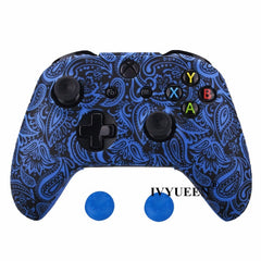 IVYUEEN Silicone Protective Skin Case for XBox One X S Controller Protector Water Transfer Printing Camouflage Cover Grips Caps