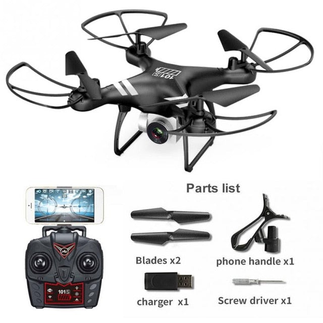 2019 KY101S 360 Degree Roll Camera Drones 6-Axis Gyro Quad-rotorcraft Flight With HD Wifi FPV 20min Flying Time Altitude Hold