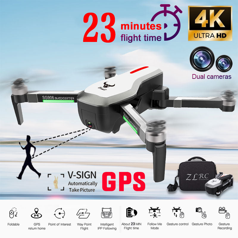 SG906 drone GPS 5G WIFI FPV 4K HD Camera drone Brushless Selfie Foldable RC Drone drones helicopter Free Bag Gift quadcopter