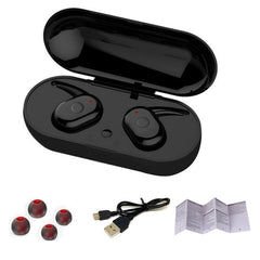 TWS Headphones Bluetooth 5.0 Wireless Earphones Sports Earphone 3D Stereo Sound Earbud with Portable Mic and Charging box