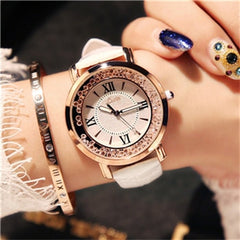 Women Watches Flowing Diamond Dial Design Luxury Fashion Dress Quartz Watch Brand Ladies Wristwatch montres femme zegarek damski