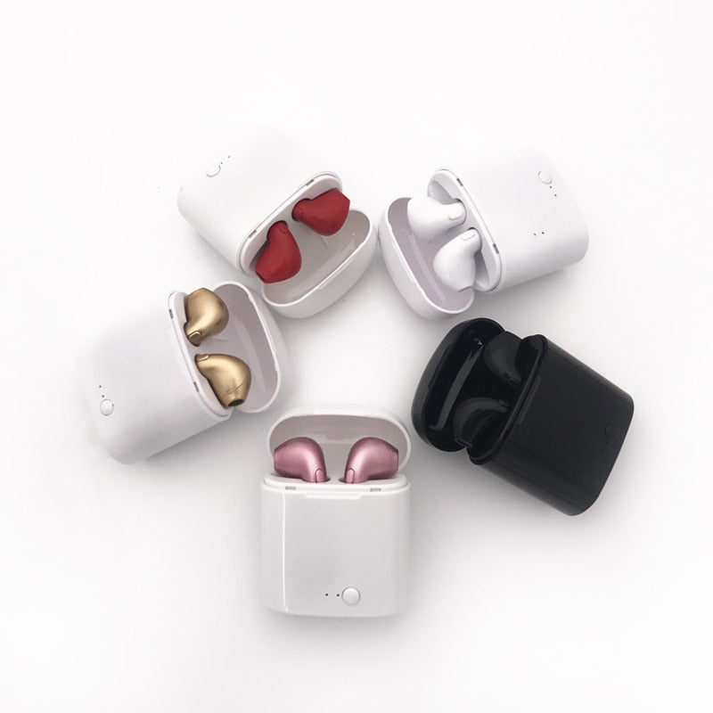 Portable i7s tws Wireless Bluetooth Earphones Stereo Earbuds Mini Headset Headphones Mic For iphone Xiaomi All Smartphone
