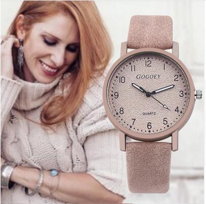 Retro Design Women Watches Leather Band Quartz Wrist Watch Top Brand Luxury Fashion Clock Saat Drop Shipping montre femme