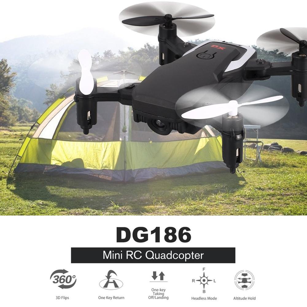 DG186 Mini RC 2.4G Foldable RC Quadcopter Drone Aircraft with Altitude Hold One Key Return Headless Mode 3D Flips for Gift